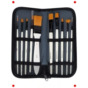 Fermuarlı Kılıflı 10lu Sanatçı Fırça Seti