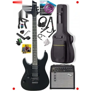 fesyonel Elektro Gitar Seti - 50W Bluetoothlu Amfi