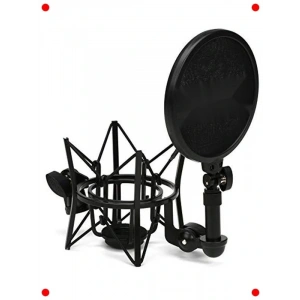 fesyonel Mikrofon Shockmount ve Pop Filtre Seti