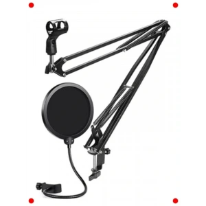 fesyonel Mikrofon Standı ve Büyük Pop Filtre Seti