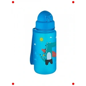 Figürlü Pipetli Tritan Çocuk Su Matarası