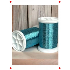 Filografi Teli Gümüş Kaplı Açık Mavi 0.30mm