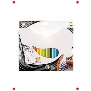 Fırça Uçlu Keçeli Boya Kalemleri - 20li Set