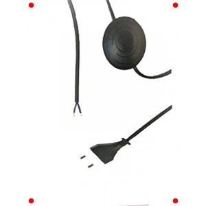 Fişli Anahtarlı Elektrik Kablosu 4 Metre - Siyah