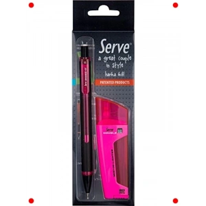 Fosforlu Kalem & Sallamalı Mekanik Kurşun Kalem Seti, Pembe