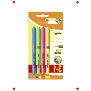 Fosforlu Kalem Seti - 4lü Karışık Renk