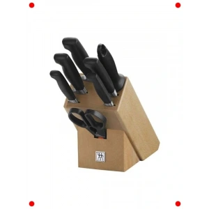 Four Star 8 Parça Paslanmaz Bıçak Seti Ahşap Blok