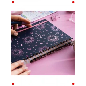 Galaksi Desenli A5 Sert Kapak Spiralli Defter