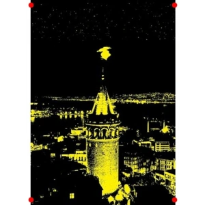 Galata Kulesi Neon Yapboz - 1000 Parça Parlak Bulmaca