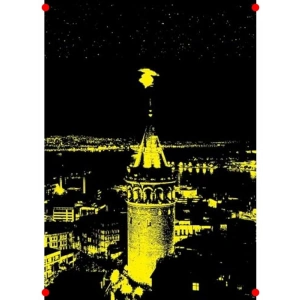 Galata Kulesi Neon Yapboz - 1000 Parça Parlak Bulmaca