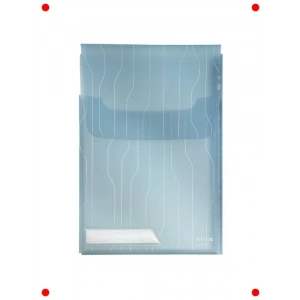 Genişleyebilir A4 Dosya Seti - 3lü Mavi Şeffaf