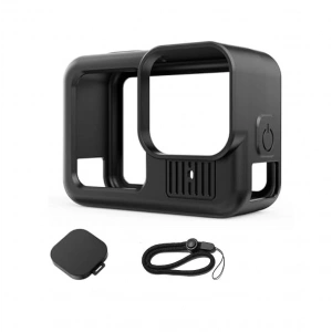 Go 13 uyumlu Silikon Koruma Kılıfı Bileklikli soft case Black Siyah