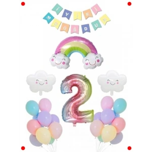 Gökkuşağı Bulut Temalı Doğum Günü Parti Seti