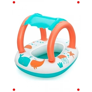 Gölgelikli Peluş Bebek Yüzme Teknesi - 84 x 67 cm