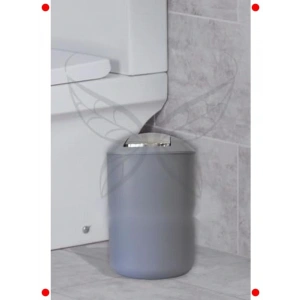 Gri Çöp Kovası, 20x30 cm Boyutlarında