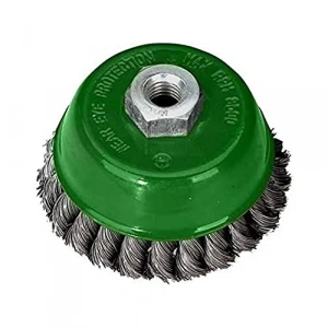 Gri/Yeşil 100 mm Burma Telli Çanak Fırça, 27707/100