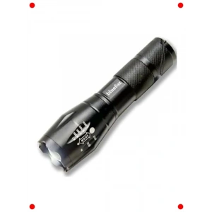 Güçlü LED El Feneri - 10W, Zoom, 5 Mod, Alüminyum Gövde