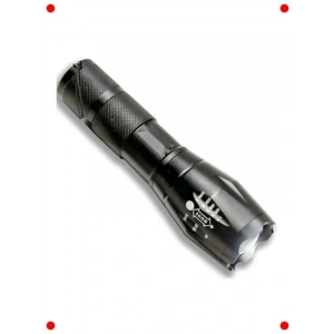 Güçlü LED El Feneri - 10W, Zoom, 5 Mod, Alünyum Gövde