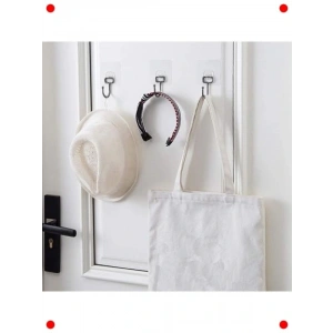 Güçlü Yapışkanlı Kancalar - Siyah (3 Adet)