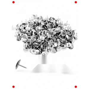 Gümüş Metal Raptiye Seti - 50 Adet