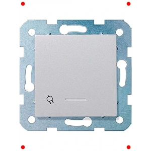 Gümüş Topraklı Priz Kapaklı Çocuk Korumalı