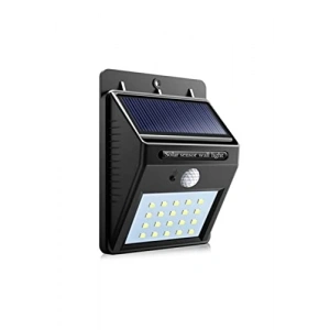 Güneş Enerjili 20 LEDli Hareket Sensörlü Bahçe Lambası, Su Geçirmez