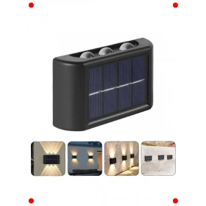 Güneş Enerjili 6 LED Aplik - Dış Mekan Duvar Lambası