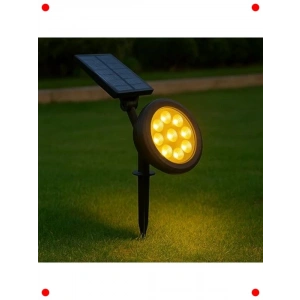 Güneş Enerjili Bahçe Spot Lamba - 9 LED - Su Geçirmez