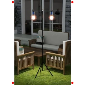 Güneş Enerjili Çok Modlu LED Kamp Feneri Standlı