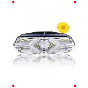 Güneş Enerjili Hareket Sensörlü, 6 Taraflı 104 Led Aydınlatma