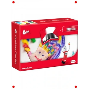 Güvenli Su Bazlı Parmak Boyası, 6 Renk