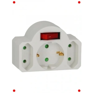 Güvenlik Anahtarlı 2+1 Priz - Beyaz