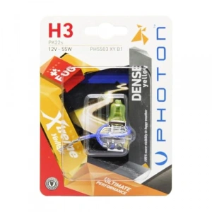 H3 12V 55W Xtreme Yellow Ampul, Yüksek Aydınlatma