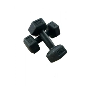 Hafif ve Kullanışlı Köşeli Dambıl Seti, Plastik Malzeme ile