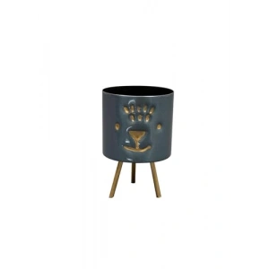Hayvan Desenli Ayaklı Saksı 11 cm Yükseklik