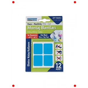 Hazır Kesilmiş 12li Güçlü Montaj Bandı