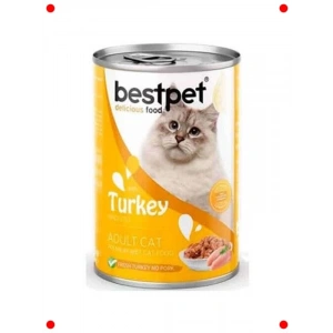Hindi Etli Soslu Yaş Kedi Maması 400 g x 12 Adet