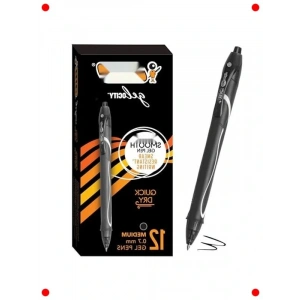 Hızlı Kuruyan Jel Kalem Seti 12 Adet Siyah Mürekkep