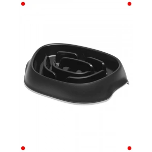 Hızlı Yeme Önleyici Mama Kabı - Siyah 950 ML