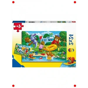 ı Ailesi Kampta Temalı 2x24 Parça Yapboz