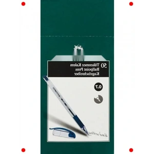 İğne Uç Tükenmez Kalem Seti - Siyah, 50 Adet