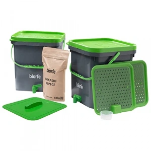 İkili Set Bokashi Kompost Kovası, 18 Litre Kapasite