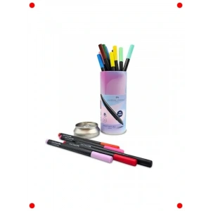 İnce Keçe Uçlu Kalem Seti 15li, 0.4mm - Ergonomik