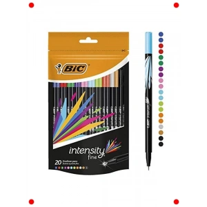 İnce Uçlu Keçeli Kalem Seti, 20 Renk, 0.4 mm Uç