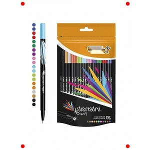 İnce Uçlu Keçeli Kalem Seti, 20 Renk, 0.4 mm Uç