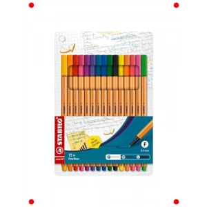 İnce Uçlu Renkli Kalem Seti - 15 Adet