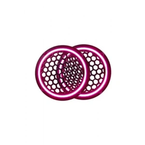 Işıklı 16 cm Hoparlör ve Kapağı - 2 Adet Pembe