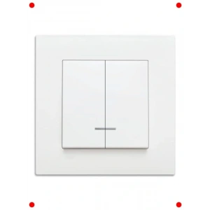 Işıklı Beyaz Komütatör Anahtar