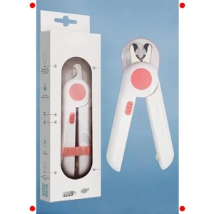 Işıklı Evcil Hayvan Tırnak Makası, Törpülü (Pembe)