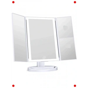 Işıklı Katlanabilir Makyaj Aynası (Çok Büyütme)